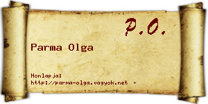 Parma Olga névjegykártya